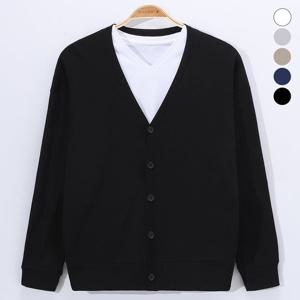 [후앙스] 남녀공용 특양면 오버핏 브이넥 가디건 EYCD9313