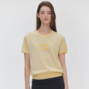 [마리끌레르] [정가69,000원] 타올 로고 반팔 니트(MAGBKN08MYE)