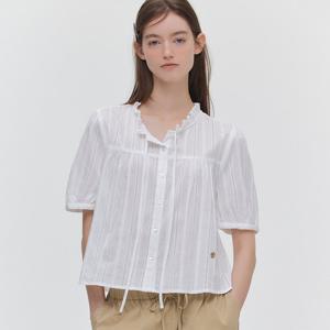 [마리끌레르] [정가79,000원] 레이스 넥셔링 리본 블라우스(MAGBBL04MWH)