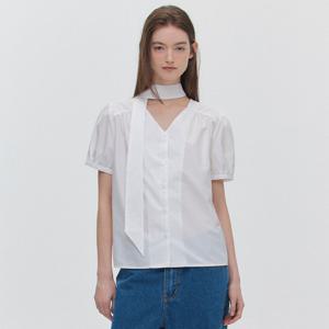 [마리끌레르] [정가79,000원] 브이넥 타이 블라우스(MAGBBL09MWH)
