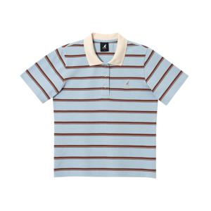 캉골 우먼스 스트라이프 피케 셔츠 1731 라이트블루 KSEWPS17310