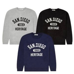 [행텐][모다부평]남성 레터링 자가드 풀오버 니트10510-040-211-