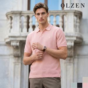 [올젠] 크로플짜임 카라 니트 (ZPE2ET1802)