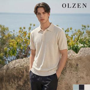 [올젠] 린넨라이크 카라 니트 (ZAE2ET1901)