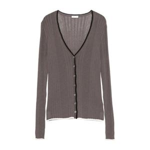 로베르토콜리나 콘트라스팅 헴 브이넥 리브 가디건 A28010 08