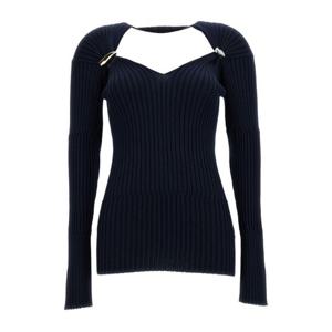 보테가베네타 숄더 컷아웃 메탈 링 니트 조끼 854933 V2DK04071