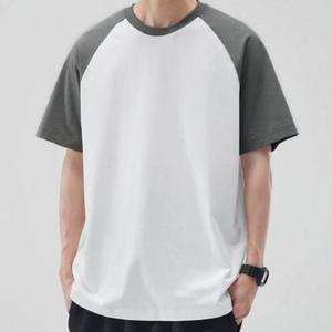 [다잇템]남성 빅사이즈 투컬러 면혼방 반팔티 (37341118A)