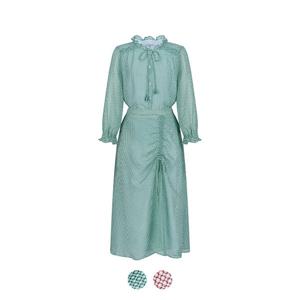 [꼼빠니아][꼼빠니아] 쉬폰 패턴 셔링 원피스_CADU4-WOP030