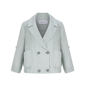 [꼼빠니아][꼼빠니아] 밴딩 카라넥 더블 자켓_CADU5-WJK110