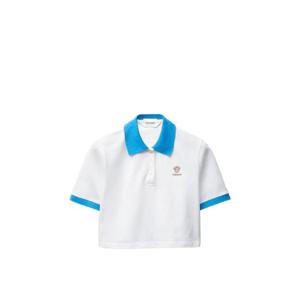베르사체 크롭 로고 폴로 셔츠 10242351A17681