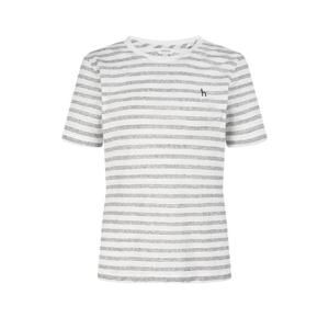 헤지스 여성 26SS Essential 린넨 스트라이프 반팔 티셔츠 블랙 HSTS6BC33BK