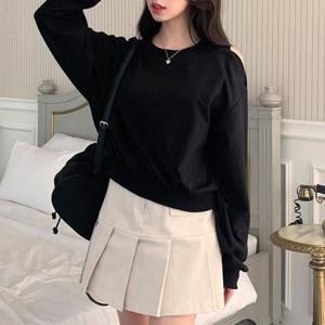 [강물처럼]아이우먼 트임숄더라운드맨투맨 BUX370M603 빅사이즈