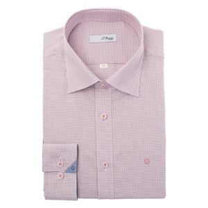 [에스티듀퐁(셔츠)]핑크 미니체크 도비 일반핏 긴소매 셔츠 SE6SM11LS115SPK