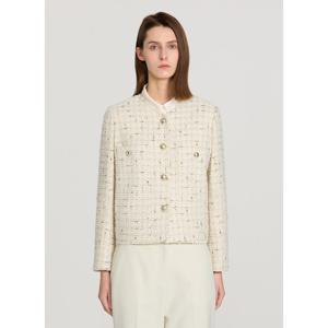 [쉬즈미스]배색 글리터 트뒤드 자켓 SWWJKP11080