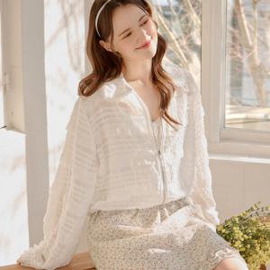 [포커스]플랫 카라 레이스 집업 점퍼 PBBF6S1JP1391