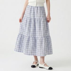 [포커스]썸머 체크 시어서커 스커트 PBVFF6M1SK8251