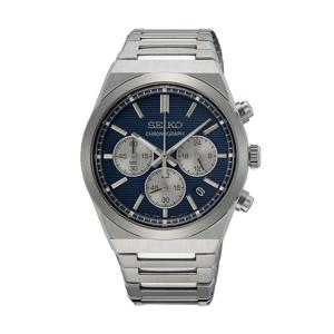 세이코 남성 크로노그래프 사파이어 실버 블루 메탈시계 SSB453P1