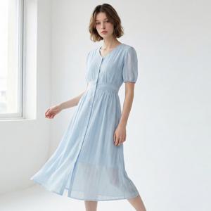 [포커스]리프 자수 롱 원피스 PBVFF6M3OP3151