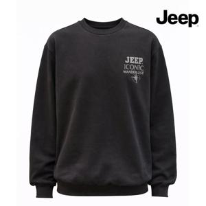 [지프][남녀공용] JR0TSU884 루즈핏 등판프린트 맨투맨 티셔츠