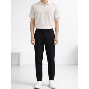 [바쏘옴므]26SS 남성 반팔 오픈 카라넥 PK티셔츠 ABGWSA2GK85