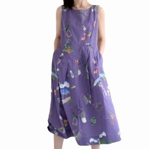 [비꼴리끄]코튼 프린트 나시 원피스 B252WO2220