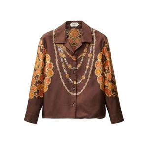 베르사체 셔츠 1024231 1A17952 5N940 CHOCOLATE AMBER