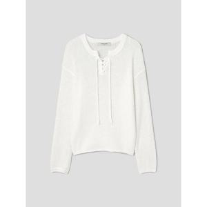 (356351WCC1) [에잇세컨즈] 라운드넥 끈여밈 긴팔 풀오버  화이트