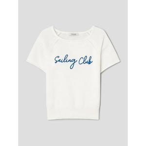 (356351WMA0) [에잇세컨즈] 레터링 반팔 풀오버  아이보리