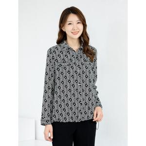 [모슬린]엄마옷 블라우스 카라 체크 오픈 긴팔 603FGH054 마담/