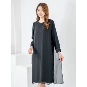 [모슬린]엄마옷 원피스 롱 라운드 쉬폰 무지 603FGH071 마담/중