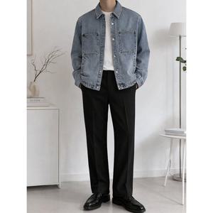 [바쏘옴므]26SS 남성 오버핏 워싱 셔츠형 청 자켓 WSA5-GU70-ABU