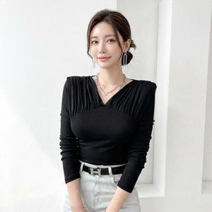 [금찌]금찌 카리나 셔링 패드 티 ST8115T