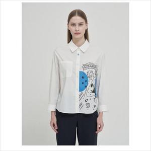 올리비아로렌 HC04 아트 프린트 블라우스 VVCNL5M3361