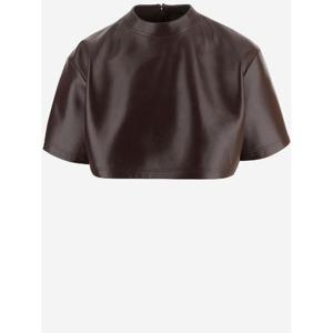 26SS Balenciaga Cropped 레더 탑 871799TUS172150 TP573867382