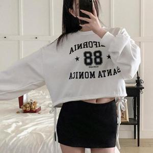 [강물처럼]아이우먼 팔팔산타끈크롭맨투맨 BUX389M603 빅사이즈