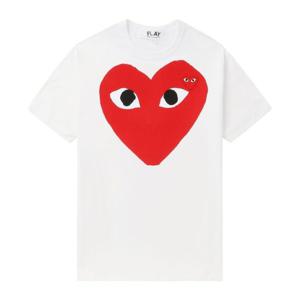 꼼데가르송 라지 레드 하트 크루넥 티셔츠 AXT026D 1