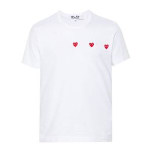 꼼데가르송 자수 레드 하트 크루넥 티셔츠 AXT337D 3