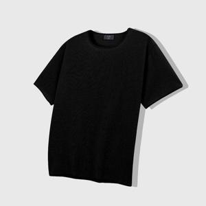 [다잇템]남성 U넥 여름반팔 민무늬 니트티셔츠 (35831429A)