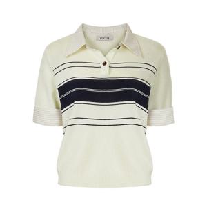 [포커스]포커스 롤업 셔츠 배색 스트라이프 니트_VF6M1KT2121