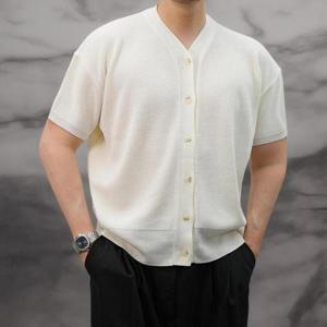 [다잇템]남성 SS 머슬핏 스웨터 마원단 V넥 카디건 (39139239A)