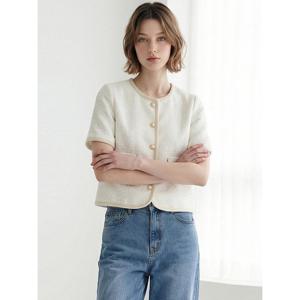 [포커스]포커스 배색 포인트 트위드 자켓_VF6M1JK1111