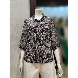 [벨라디터치]MARIOV3G1BL25 프린트 시폰 블라우스