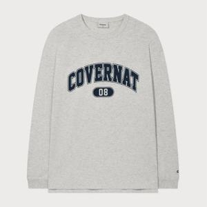 [커버낫]커버낫 슬럽 아치 로고 롱슬리브 헤더 그레이 CO2601LT1