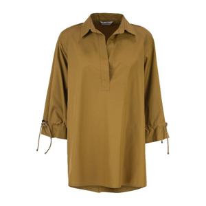 막스마라 MXMADORNI 코튼 포플린 드로스트링 블라우스 26111910