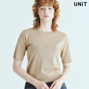[유닛] 베이지 코르푸 니트 크루넥 풀오버 UFLKCN21ZN-32