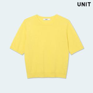 [유닛] 옐로우 코르푸 니트 크루넥 풀오버 UFLKCN21ZN-53