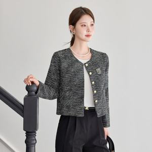 [모리스커밍홈] 골드버튼 믹스 트위드 자켓_M2603JK033A