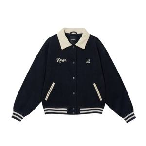 캉골 우먼스 코듀로이 바시티 재킷 8555 A3 KRFWJK85550 NV BR