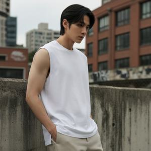 [리얼슬로우]옆트임 레이어드 민소매 티셔츠 RSTS3079