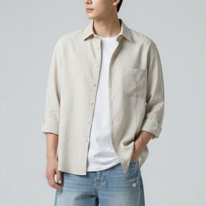 [리얼슬로우]린넨 블렌디드 셔츠 RSSH3059